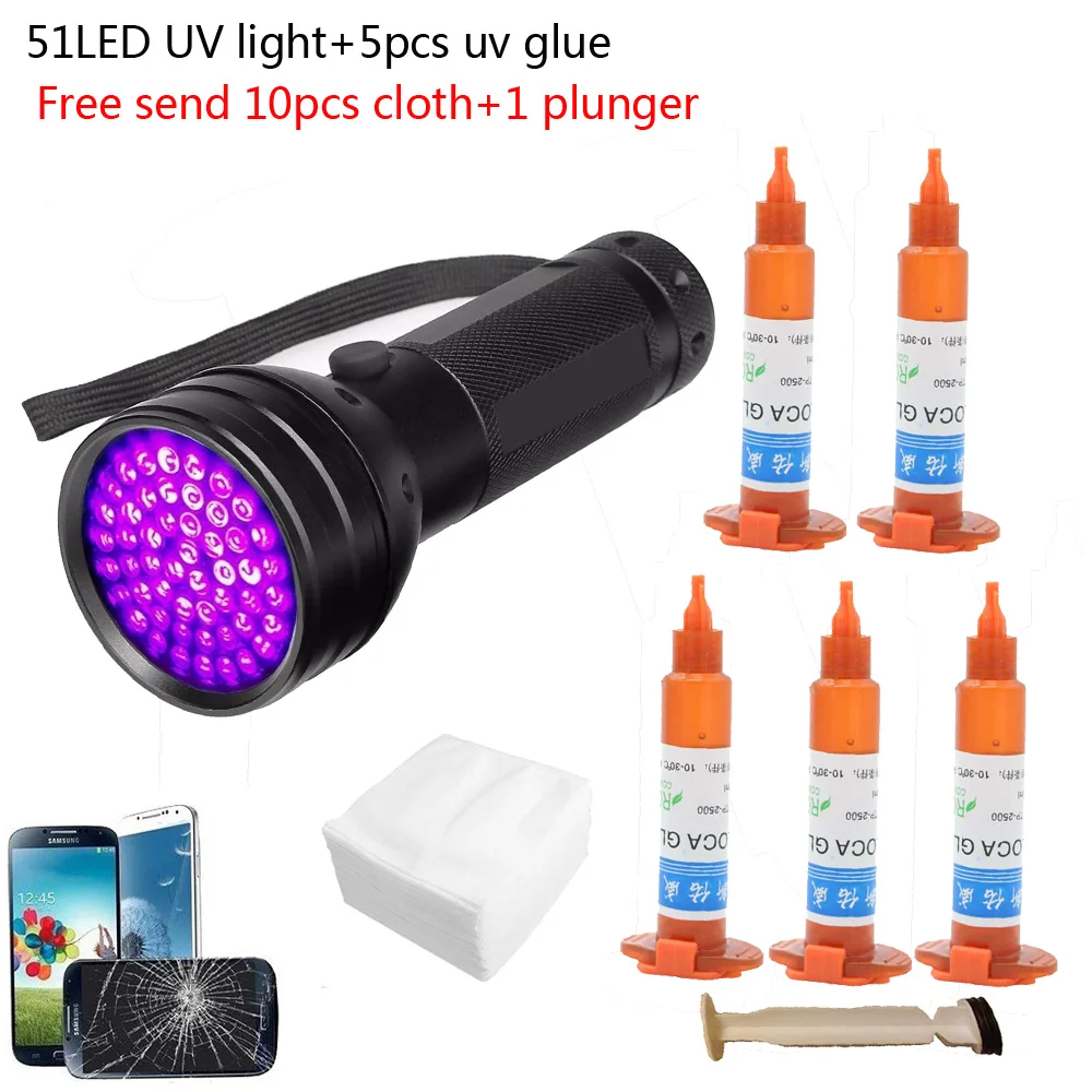 Liquid Uv Glue Kit - 51 diod LED emitujących promieniowanie UV,