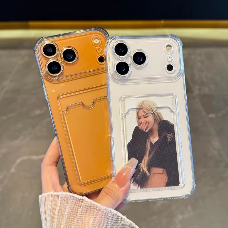 Camera Lens Protector - Przezroczyste etui z miejscem na karty