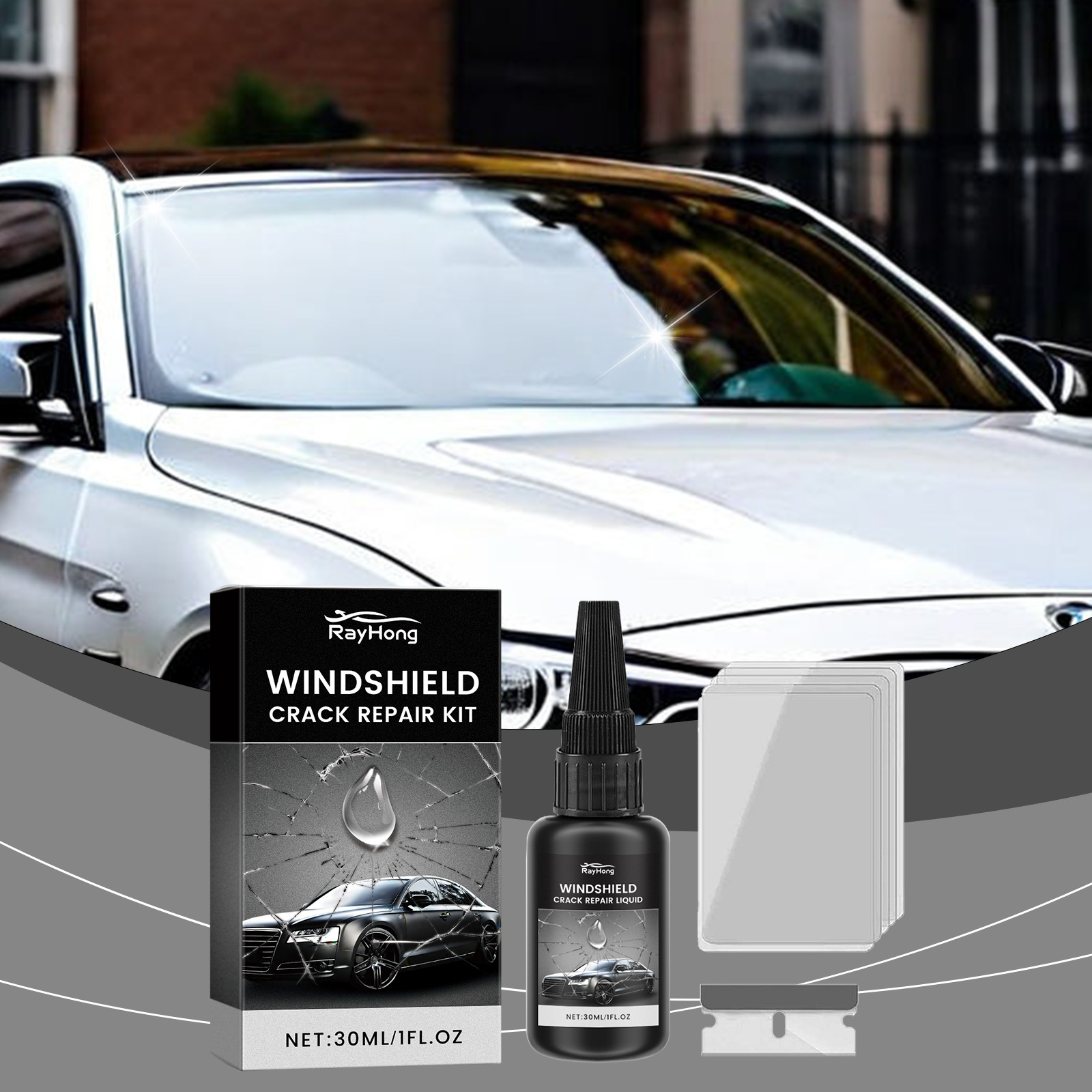 Klej do naprawy szyb samochodo – Liquid Uv Glue Kit recenzja i cena